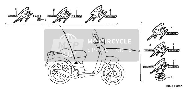 Honda SGX50S 2000 marchio (2) per un 2000 Honda SGX50S